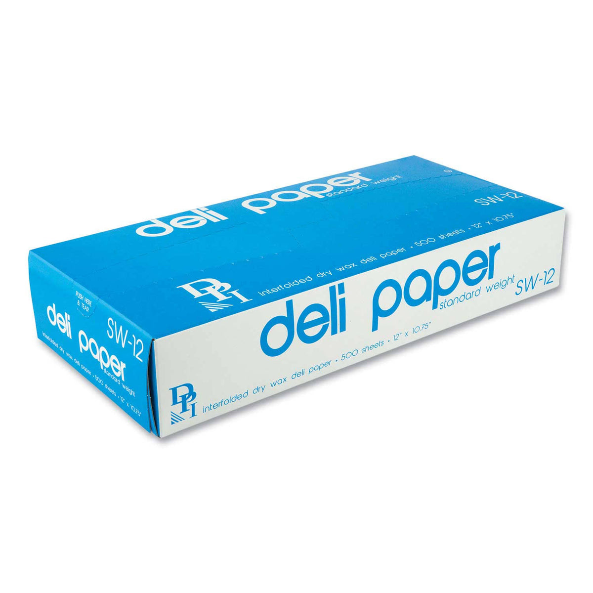 12 inch x 10 3/4 inch Interfolded Deli Sheets, 500 Sheets/Box, 12 Boxes/Carton S46178