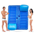 2-Person Inflatable Swimming Pool Lounge Raft with Cup Holders E874209
