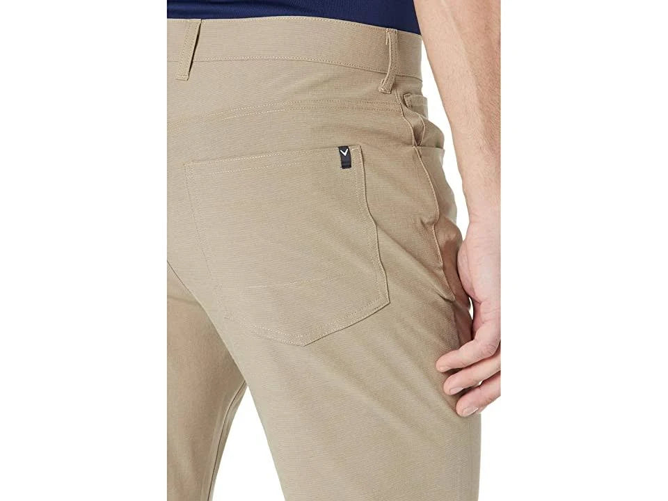 Khaki Heather Beige Cotton Polyester Elastane 5-Pocket Pant L34679
