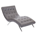 Tufted Chaise Pewter U666