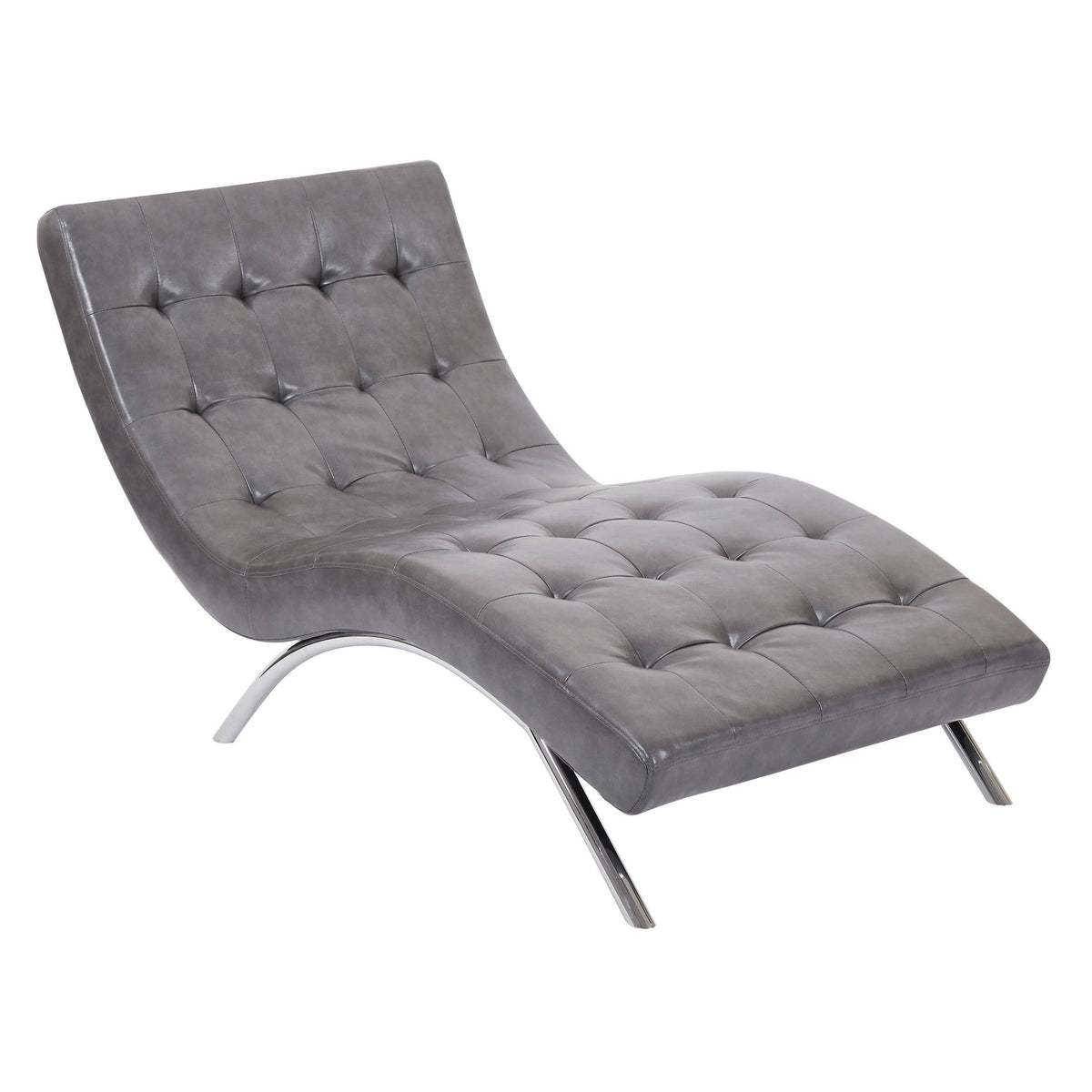 Tufted Chaise Pewter U666