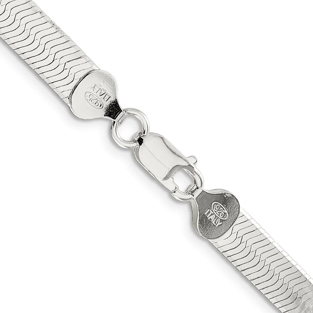 925 Sterling Silver Herringbone Chain Necklace 18 inch J33649