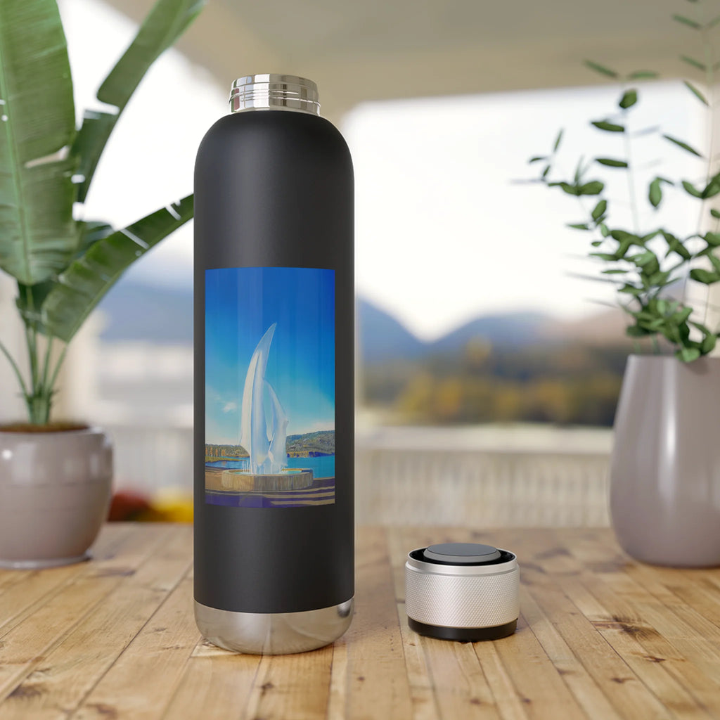 Insulated Bluetooth Water Bottle 22oz with Speaker Lid D3110