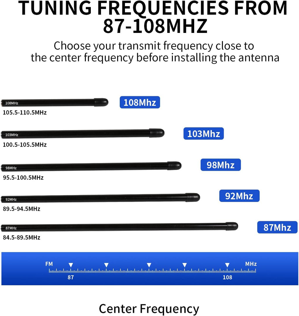 1/4 Wave Outdoor FM Broadcast Antenna with 8M Cable A90399