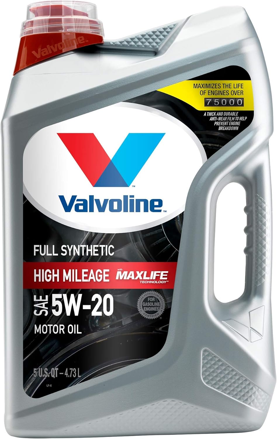 Full Synthetic High Mileage SAE 5W-30 Motor Oil 1 QT Case of 6 Pack of 2 I30546
