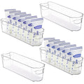 4pcs Clear Plastic Fridge Organizer Bins Y77677