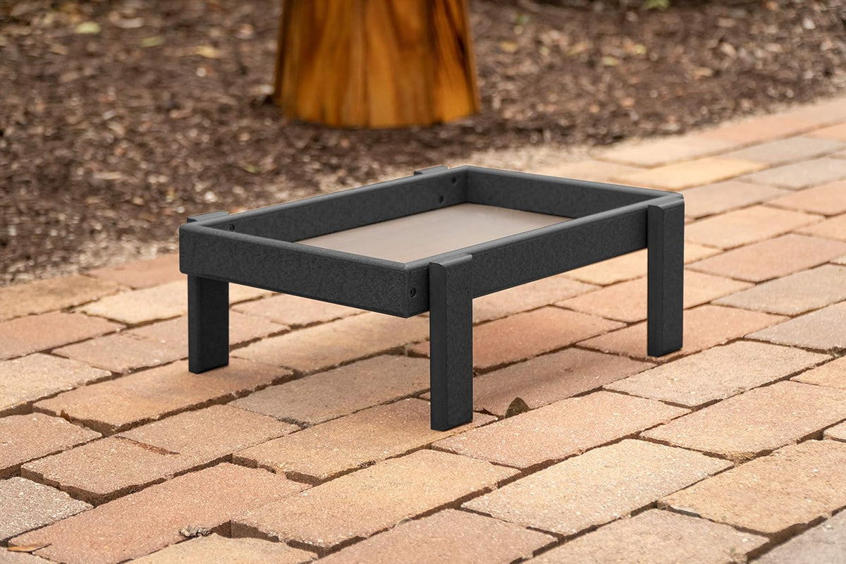 Plastic Platform Ground Bird Feeder Tray (Weathered Wood) X2961