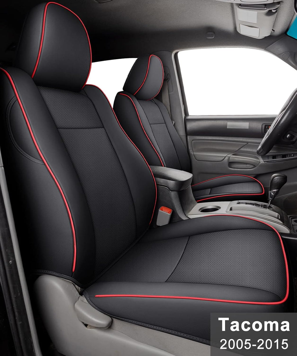 Black & Gray Faux Leather Seat Covers N3755