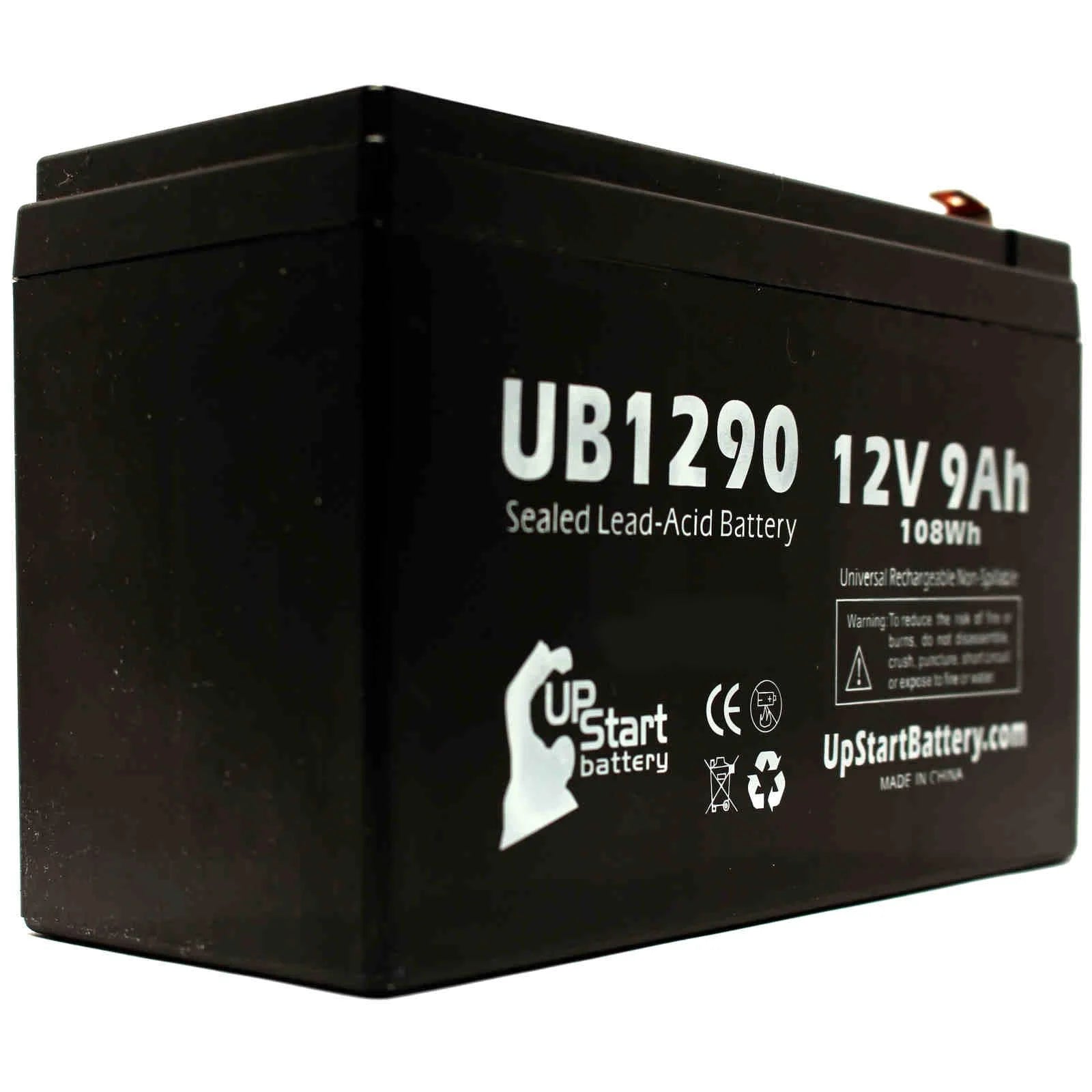5x Pack Replacement Sealed Lead Acid Battery (12V, 9Ah, 9000mAh, AGM, SLA) with F1 Terminal Adapters N145
