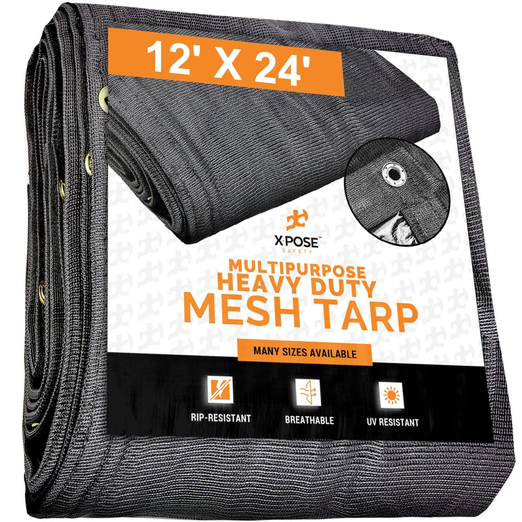 Black Mesh Truck Tarps 12x24 W7934