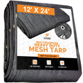 Black Mesh Truck Tarps 12x24 W7934