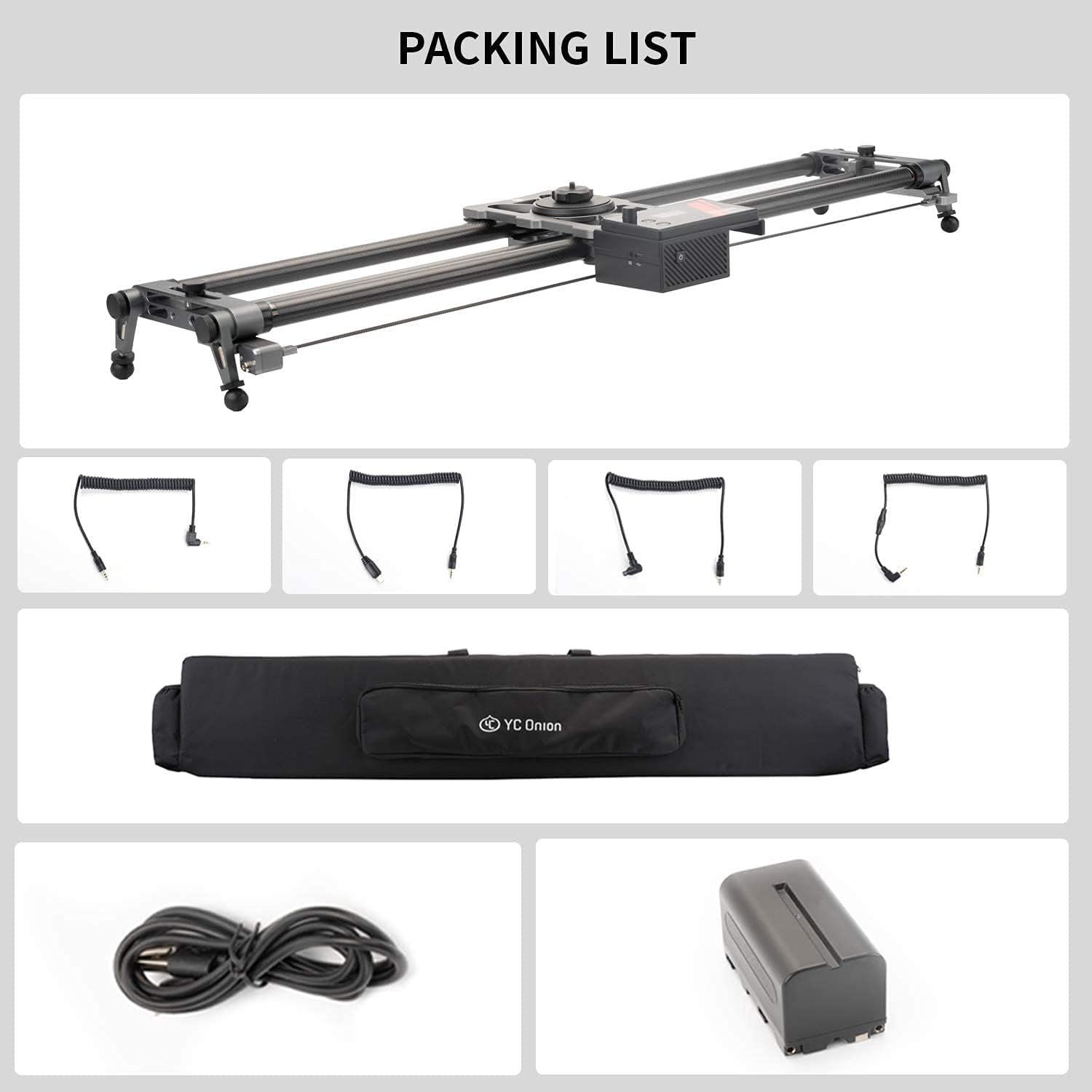 Motorized Camera Slider 100cm/39'' Carbon Fiber with APP Control V449