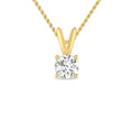 10K Yellow Gold Diamond Solitaire Pendant Necklace D42276