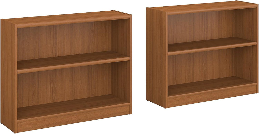 Pure White 2 Shelf Bookcase Set of 2 Q965114