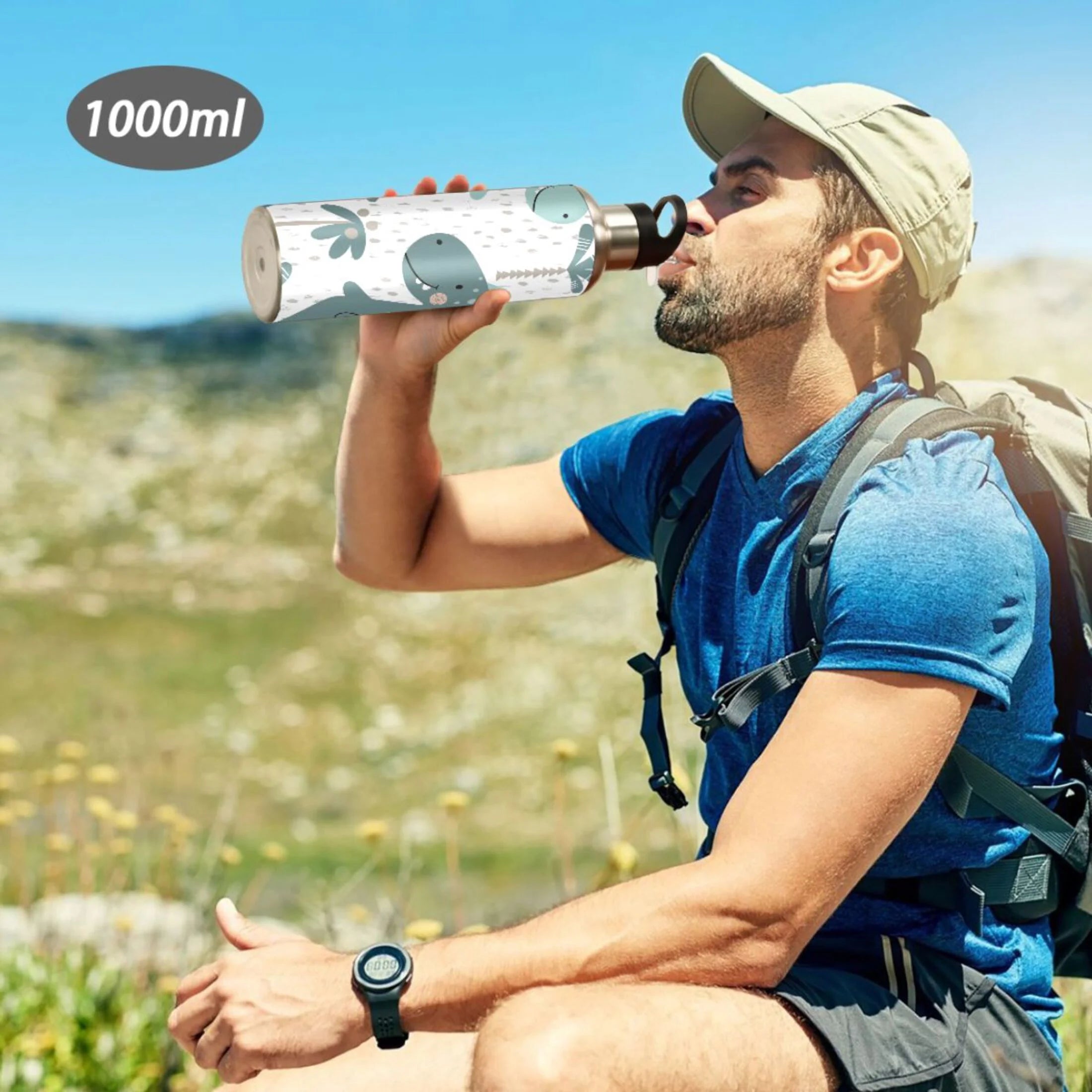 Stainless Steel Insulated Water Bottle with Straw Lid M92819