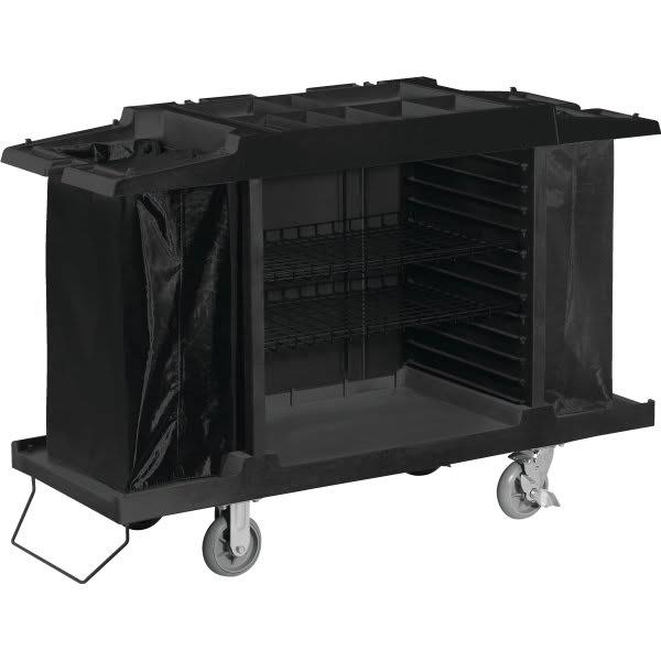 Black Plastic Housekeeping Cart D330700