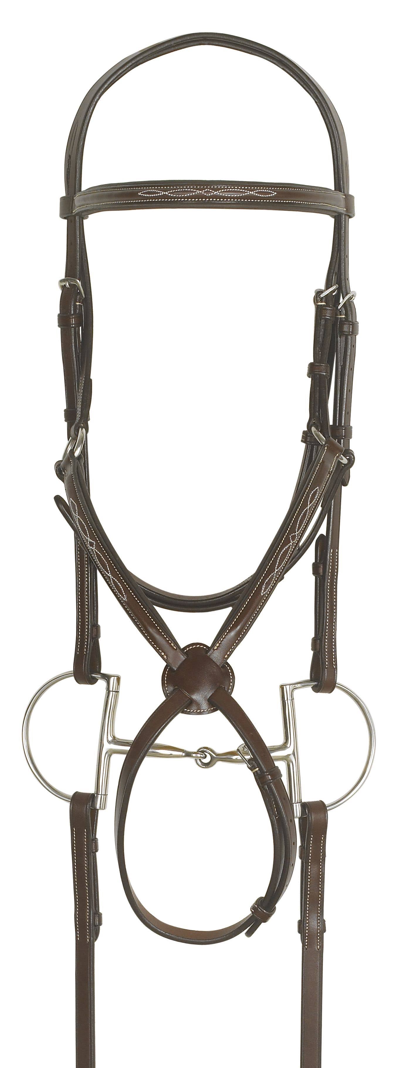 Oversize Dark Brown Padded Bridle Y31224