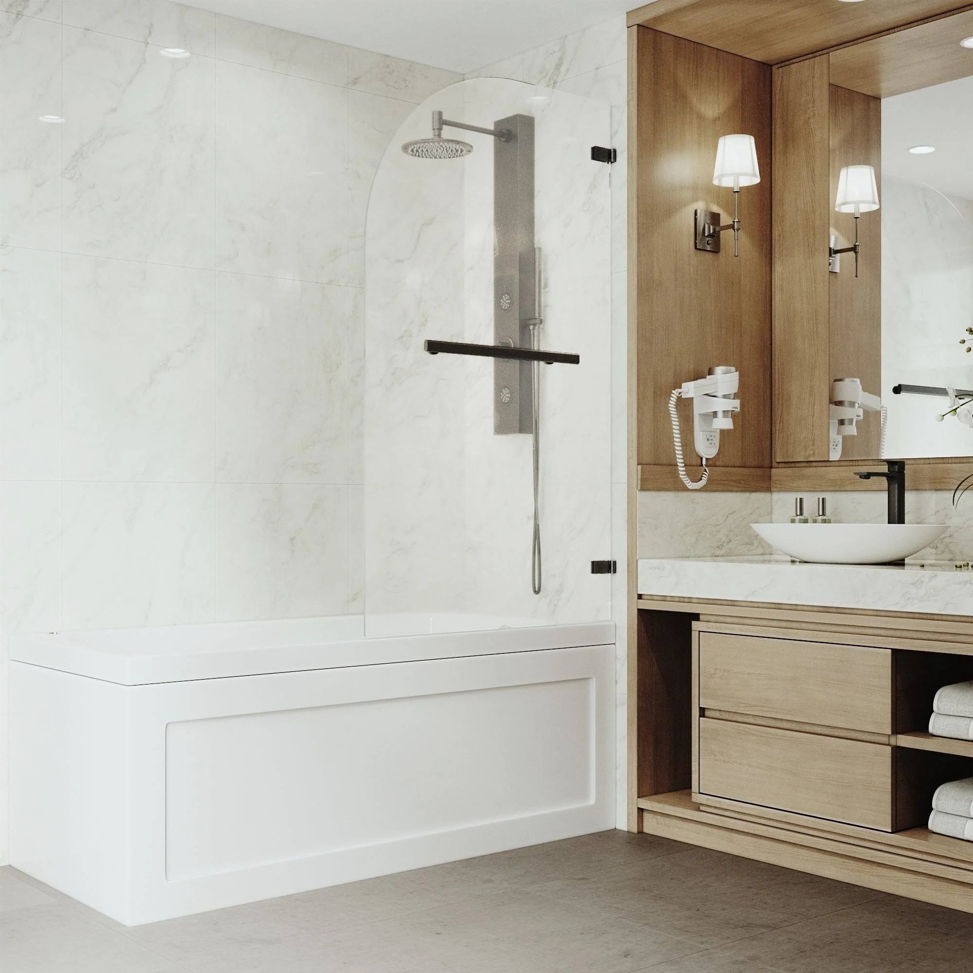 Hinged Frameless Tub Door S831
