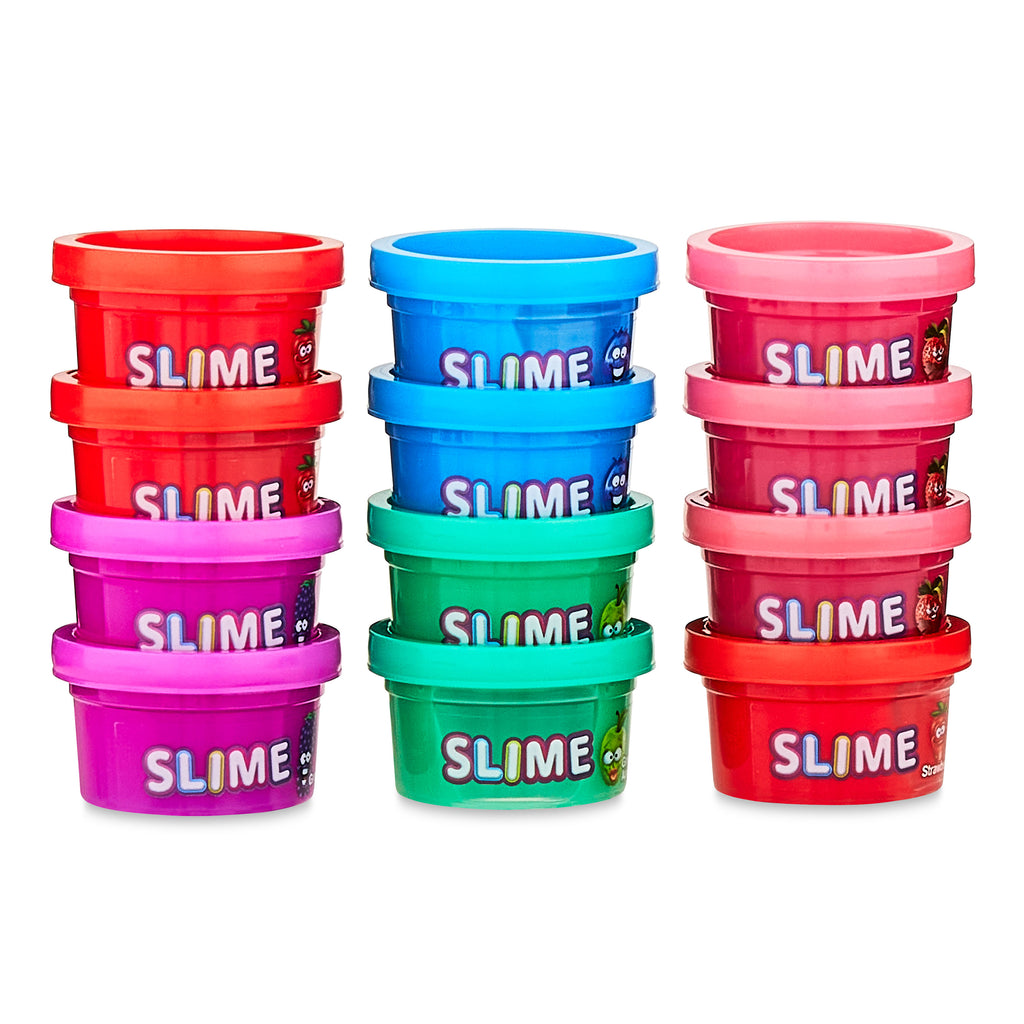 Assorted Colors Scented Slime 12pk 1oz Tubs X64042