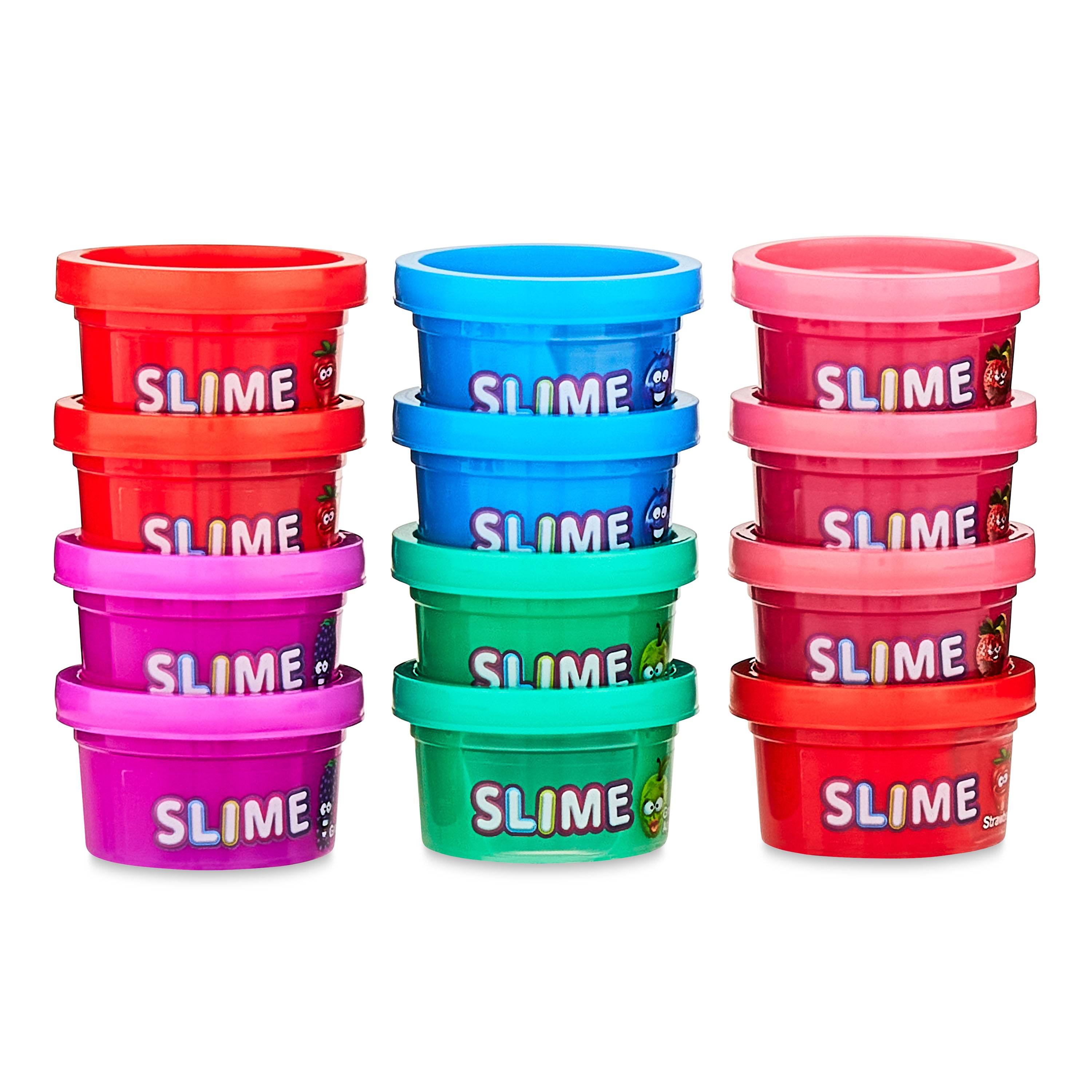 Assorted Colors Scented Slime 12pk 1oz Tubs X64042