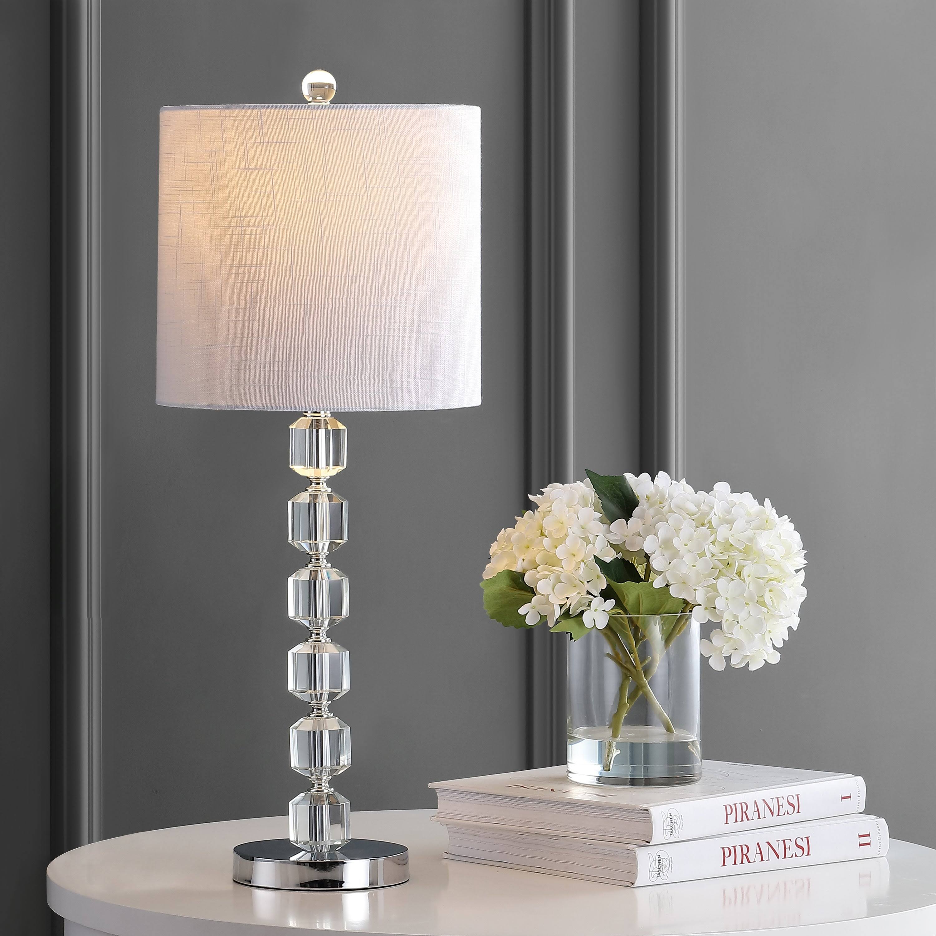 27.5 in. Chrome/Clear LED Table Lamp F903008