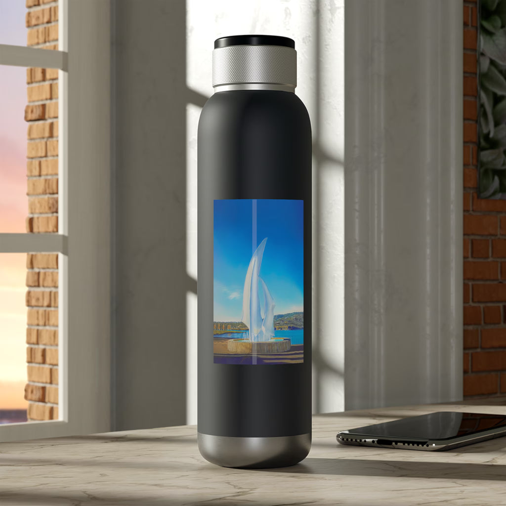 Insulated Bluetooth Water Bottle 22oz with Speaker Lid D3110