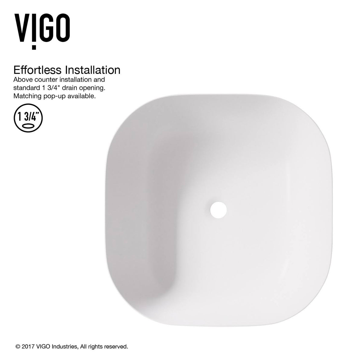 Matte Stone Vessel Bathroom Sink (White) E226