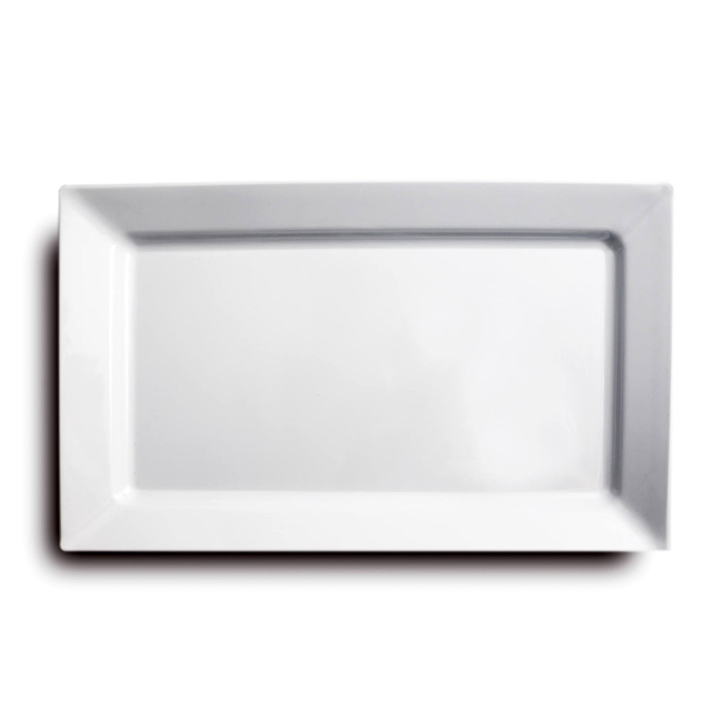 White Rectangular Melamine Salad Plate, 6 Packs J21625