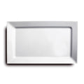 White Rectangular Melamine Salad Plate, 6 Packs J21625