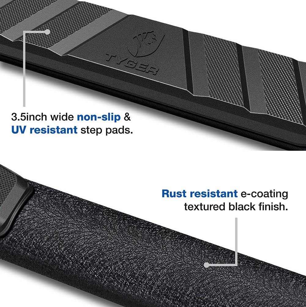 Textured Black 3.5" Side Step Nerf Bars Y440