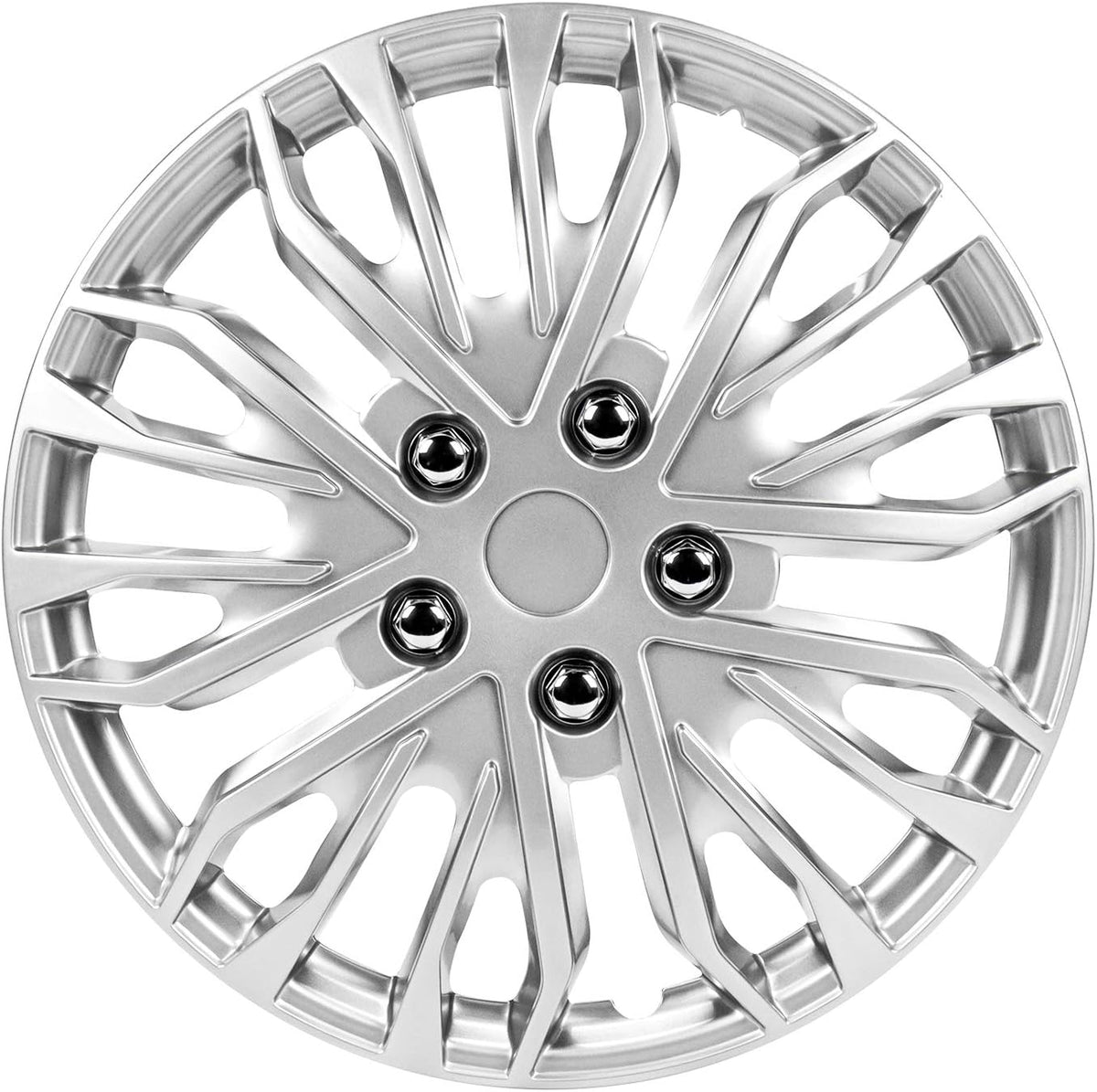16 Inch Silver Universal Hubcap Wheel Covers Set of 4 M2319
