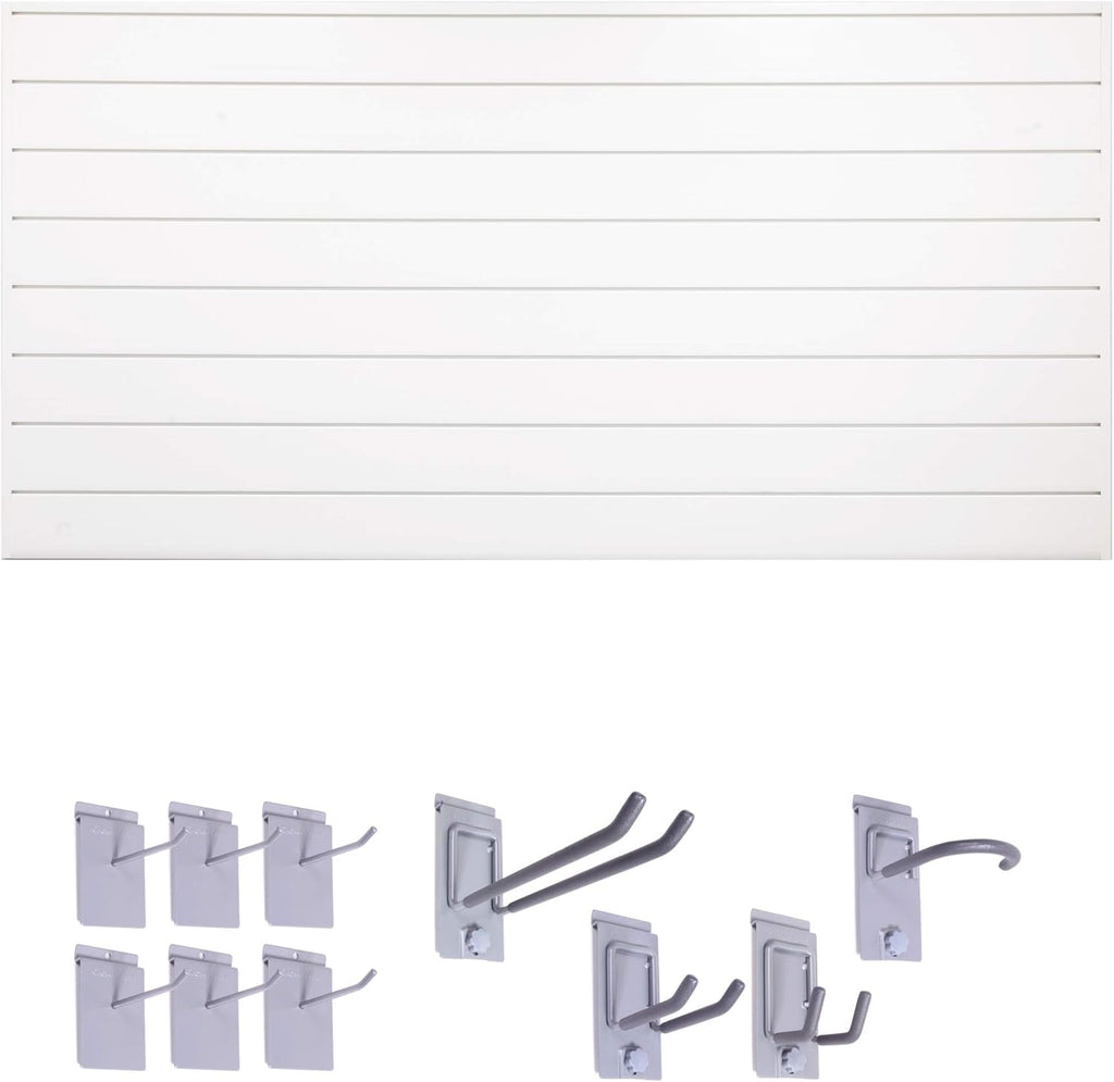 6" Starter Bundle (8x4 ft) with 10-Piece Locking Hook Kit (White) Q783633