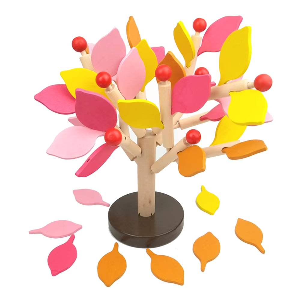 Creative Wooden Tree Blocks Building Toy (Yellow) K928470