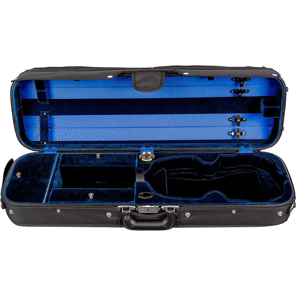 4/4 Oblong Violin Case with Blue Velvet Interior Y14002