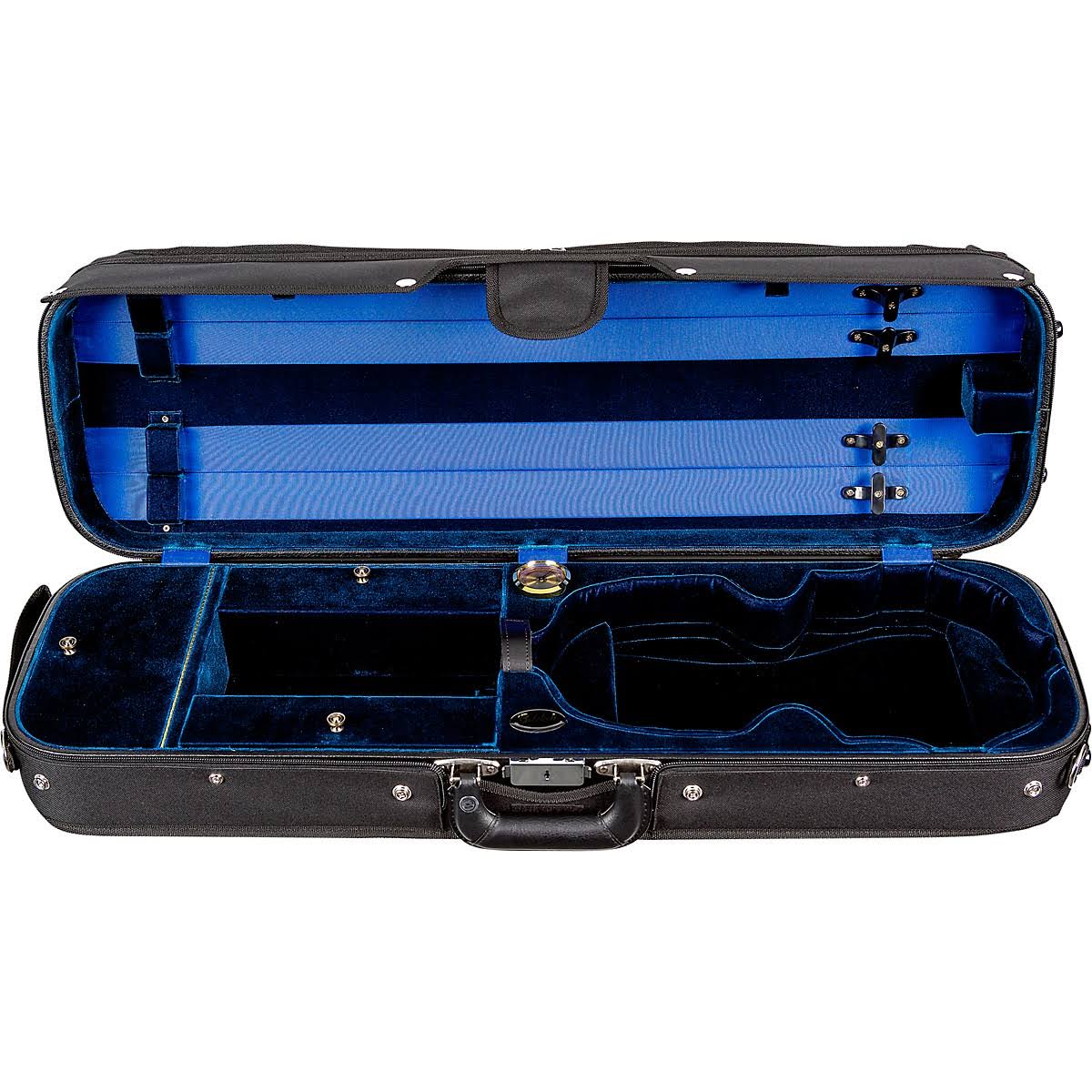 4/4 Oblong Violin Case with Blue Velvet Interior Y14002