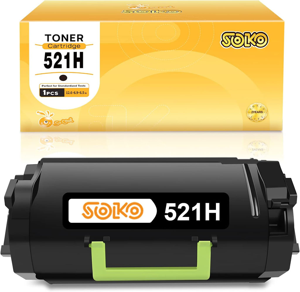 Remanufactured Toner Cartridge 521H Replacement for Lexmark Printer (25,000 Pages, 1 Black) B3888