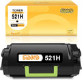 Remanufactured Toner Cartridge 521H Replacement for Lexmark Printer (25,000 Pages, 1 Black) B3888