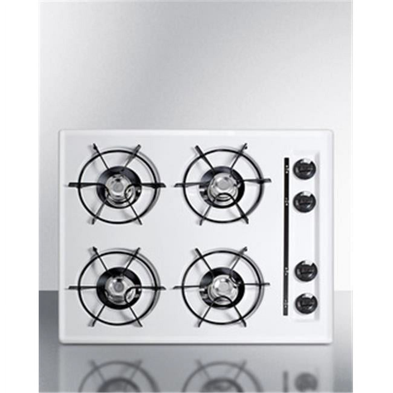 White Gas Open Burner Cooktop V377