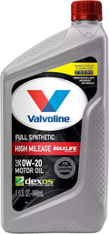 Full Synthetic High Mileage SAE 5W-30 Motor Oil 1 QT Case of 6 Pack of 2 I30546