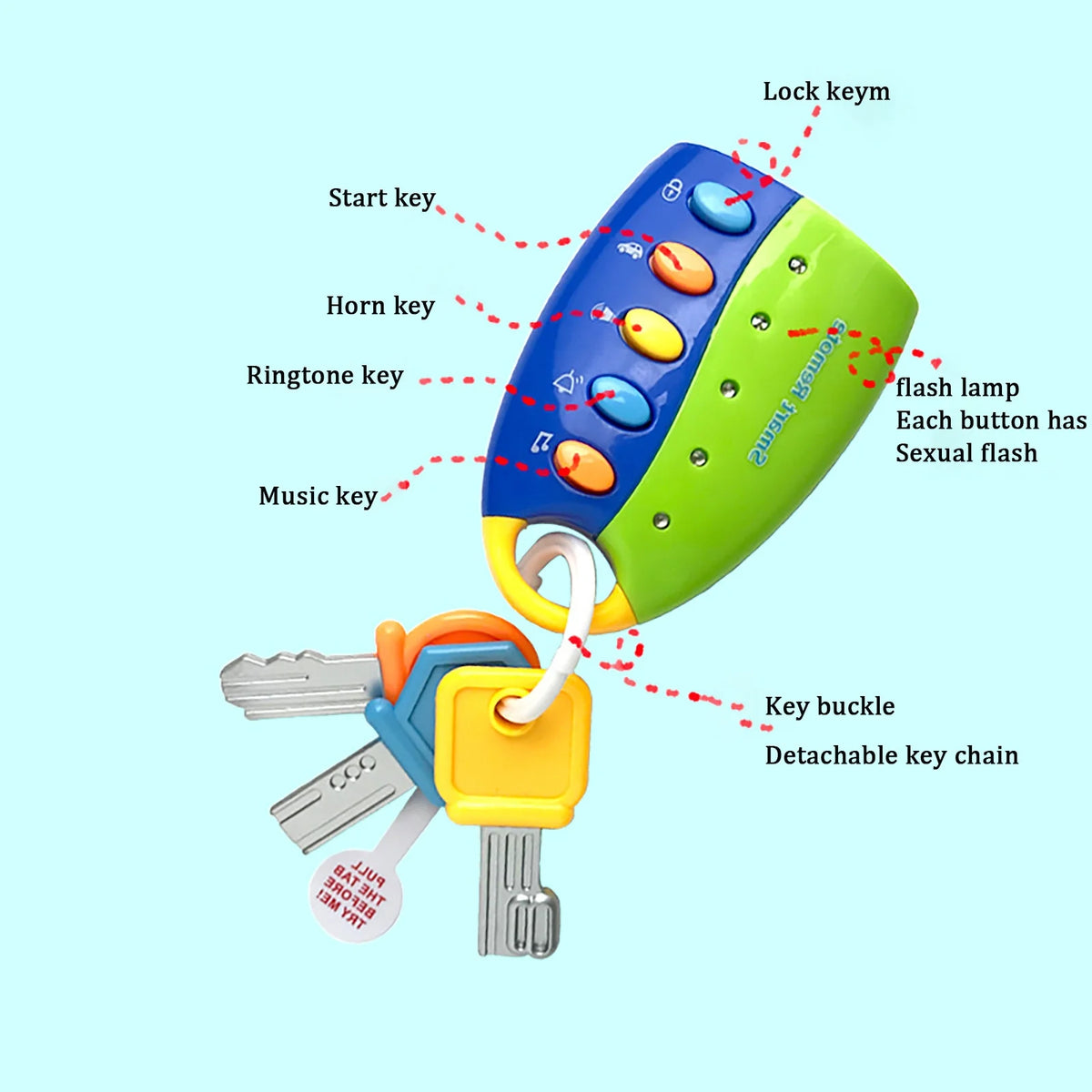 Toy Car Keys with Light and Sounds H163717