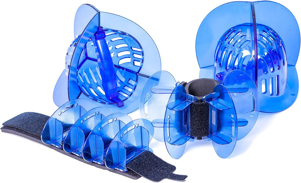 AquaLogix Total Body Pool Fitness System - Upper Body Aquatic Bells & Lower Body Fins - Full Body Pool Workout U7732