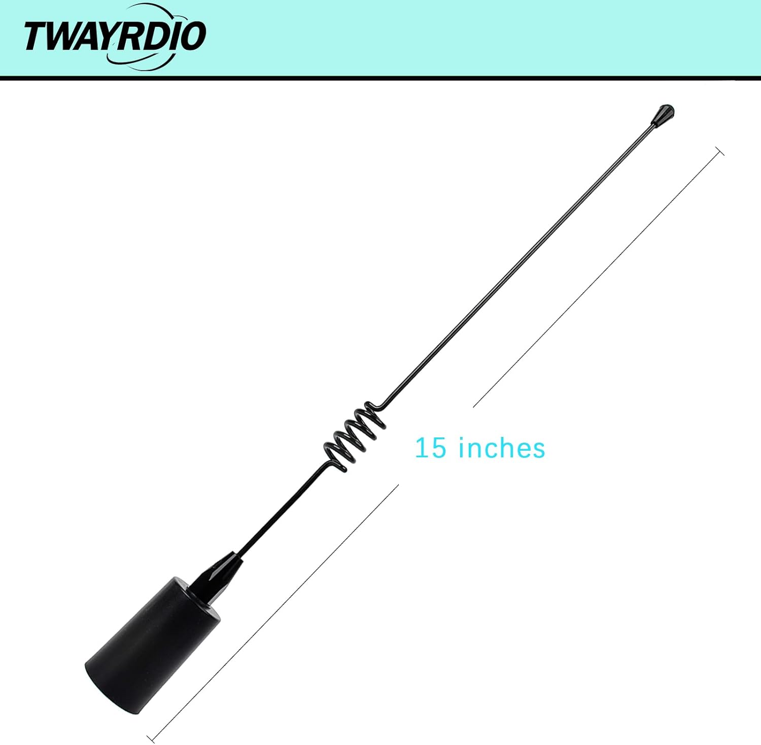 VHF Marine Antenna 156-163MHz 50W with 16.4ft Coaxial Cable and L-Shape Mounting Bracket, Pack of 2 W263743