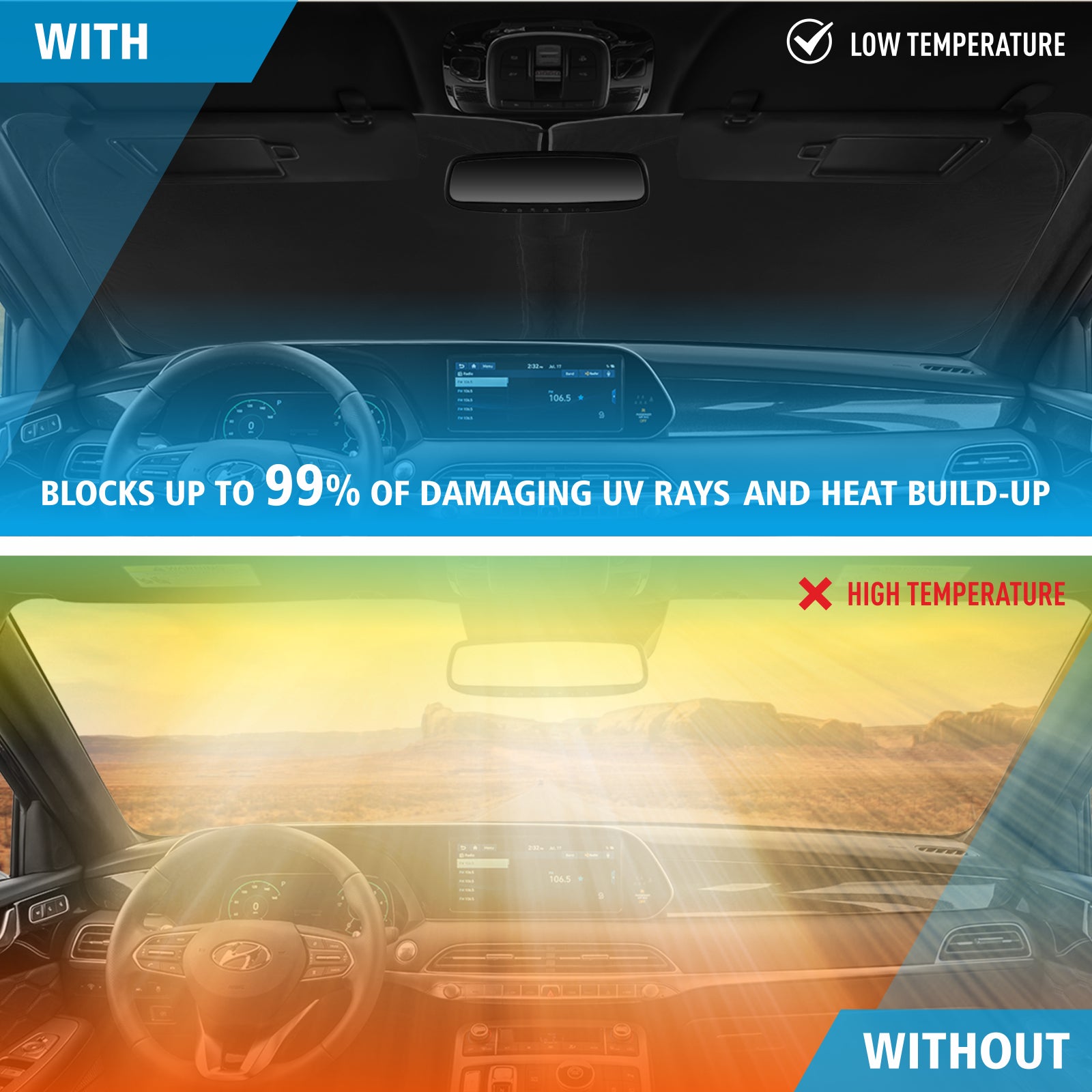 Windshield Sun Shade for Car V14770