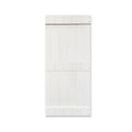 White Stained 2 Panel Solid Knotty Pine Wood Barn Door T970364