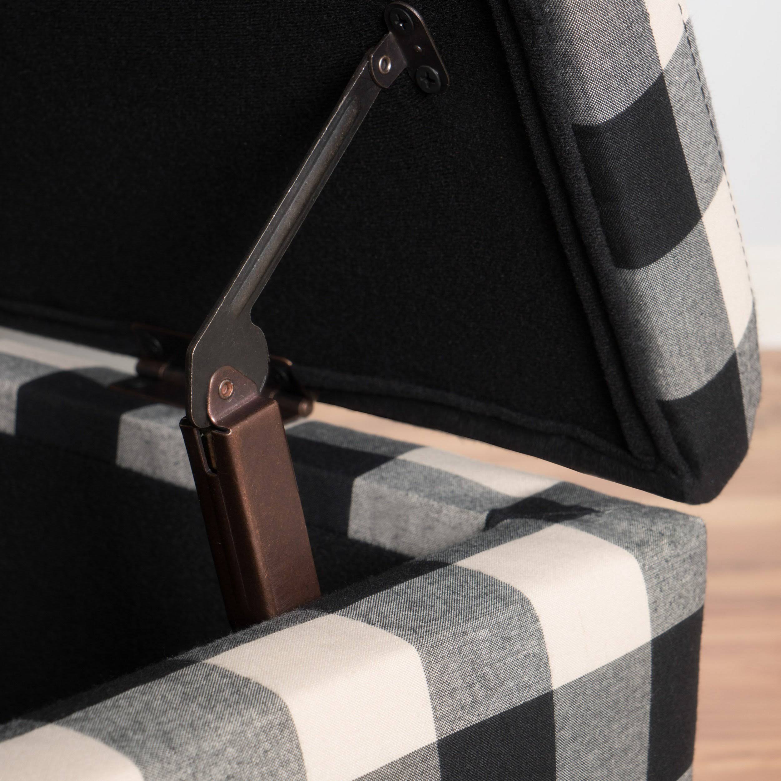Fabric Storage Ottoman Bench B205