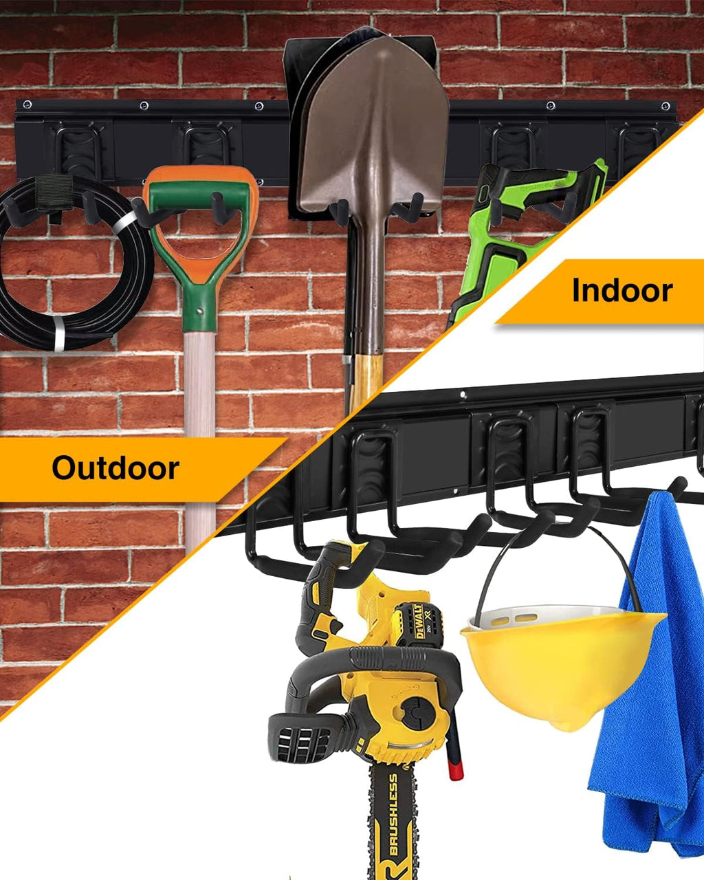 64INCH 4 Rail Aluminum Steel Wall Mount Tool Organizer, Pack of 2 X609233
