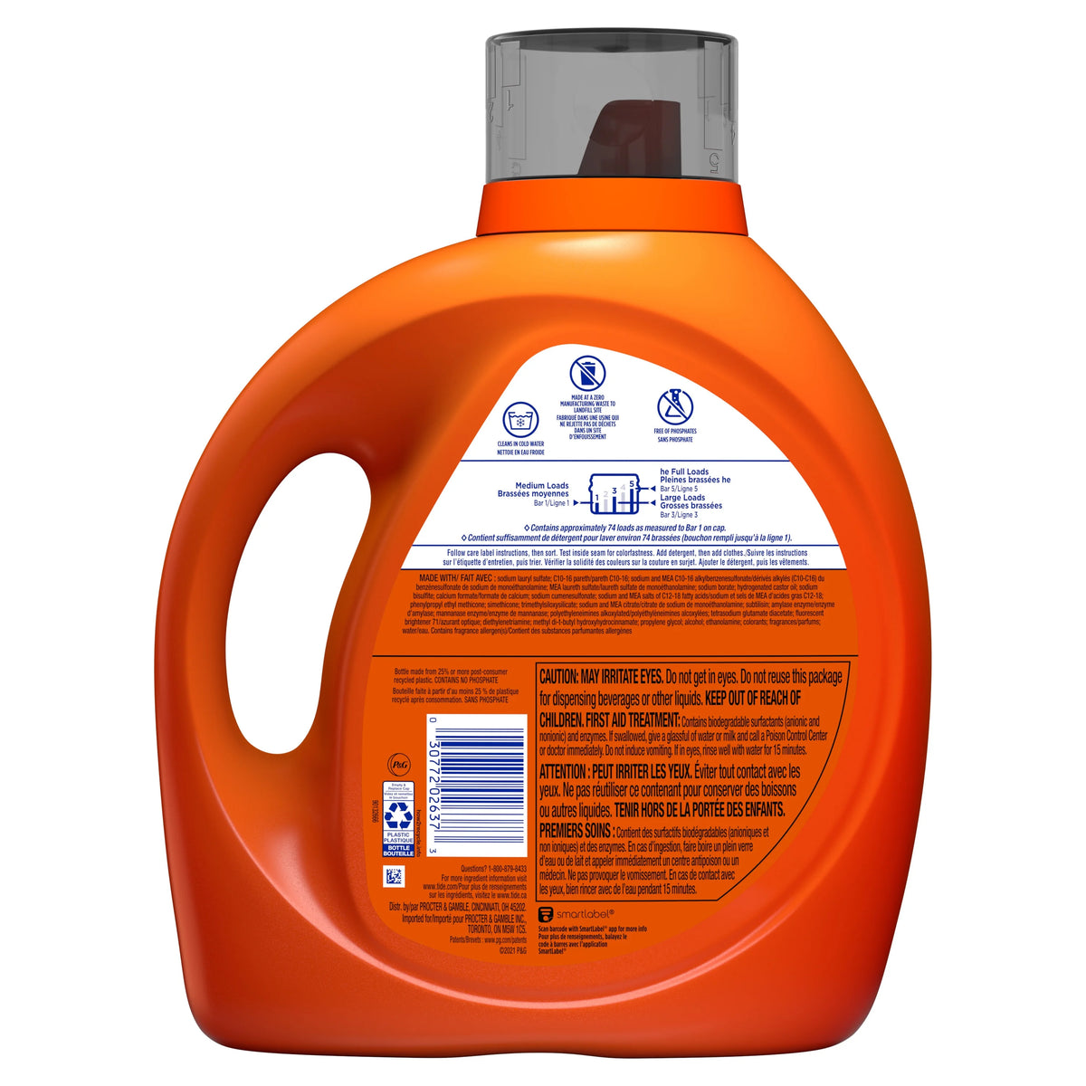 Tide Liquid Laundry Detergent, 115 fl oz, 74 Loads E5233