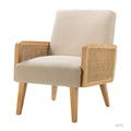 Tan Natural Legs Cane Accent Arm Chair P398159