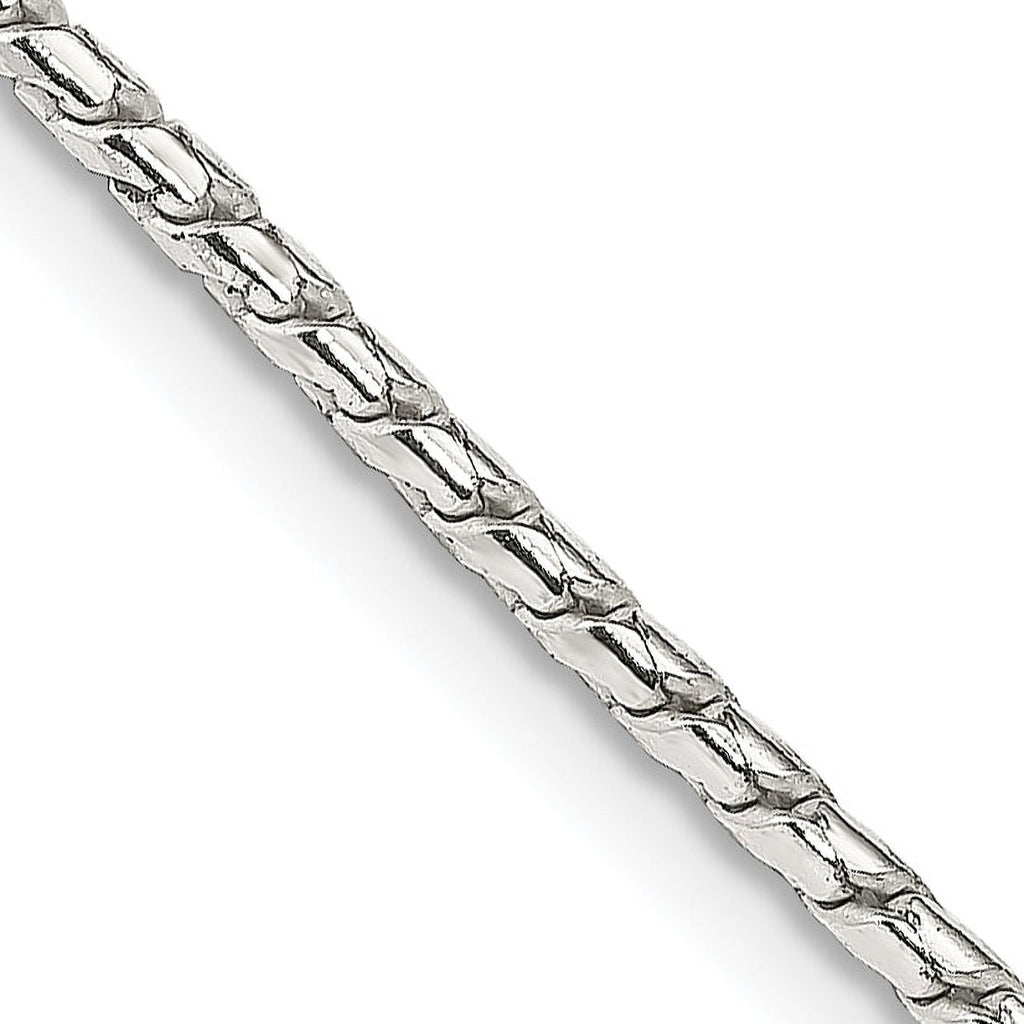 Sterling Silver 1.75mm Round Franco Chain Necklace 22 Inch Length D860