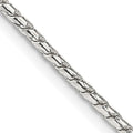 Sterling Silver 1.75mm Round Franco Chain Necklace 22 Inch Length D860